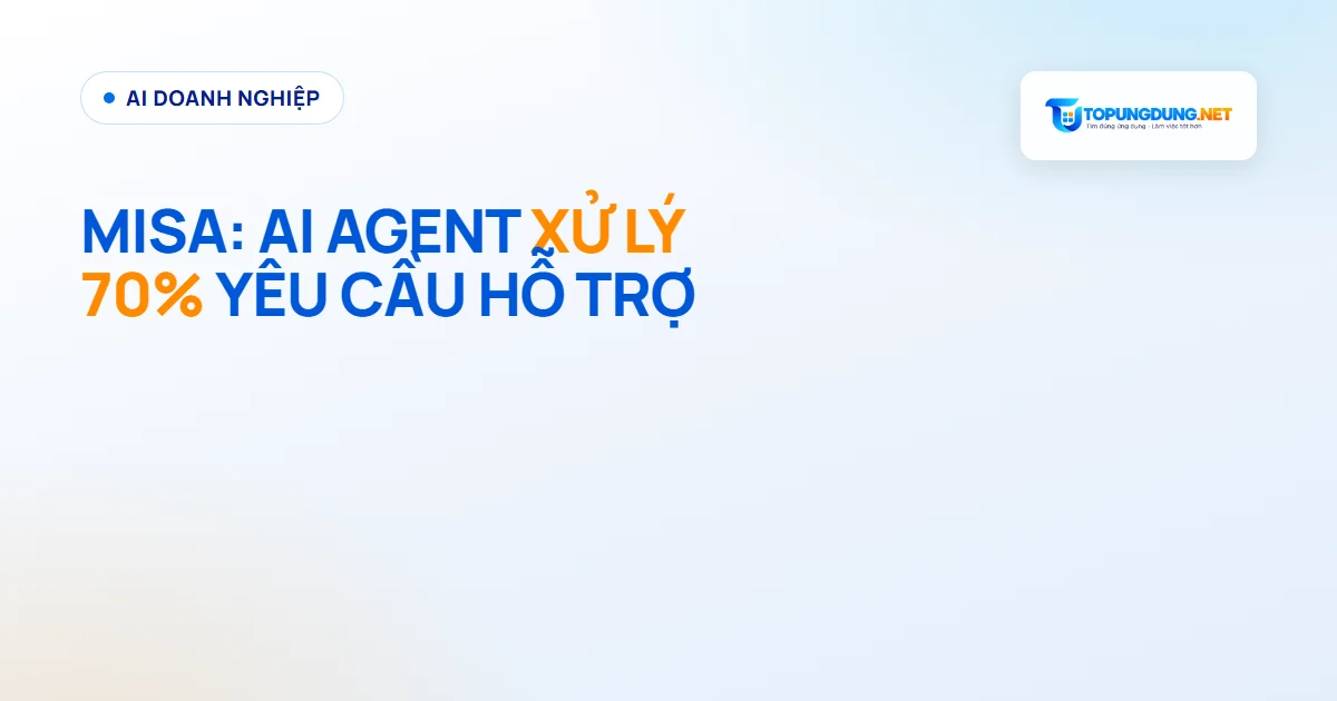 MISA: AI Agent tự xử lý 70% yêu cầu hỗ trợ khách hàng