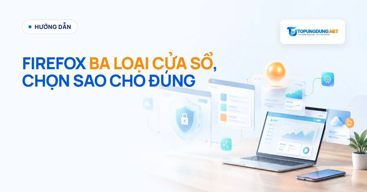 Firefox có ba loại cửa sổ: chọn loại nào cho việc gì