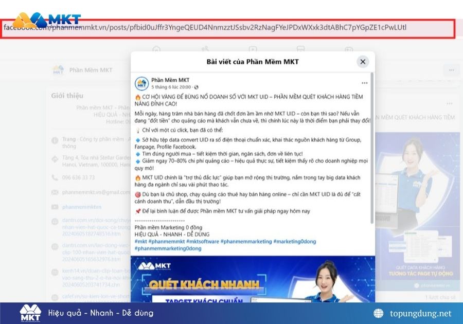 Cách lấy ID bài viết Facebook